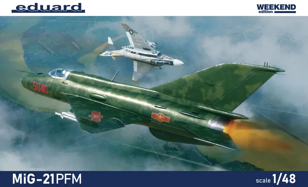 Krabice stavebnice Eduard 84202 MiG-21PFM v měřítku 1/48, Weekend Edition