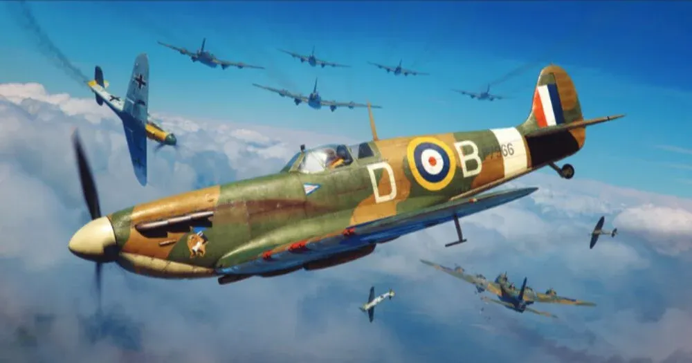 Krabice stavebnice Eduard 84206 Spitfire Mk.IIa 1/48 Weekend Edition