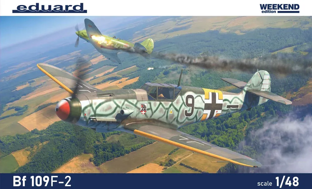 Krabice stavebnice Eduard 84212 Bf 109F-2 Weekend Edition v měřítku 1/48