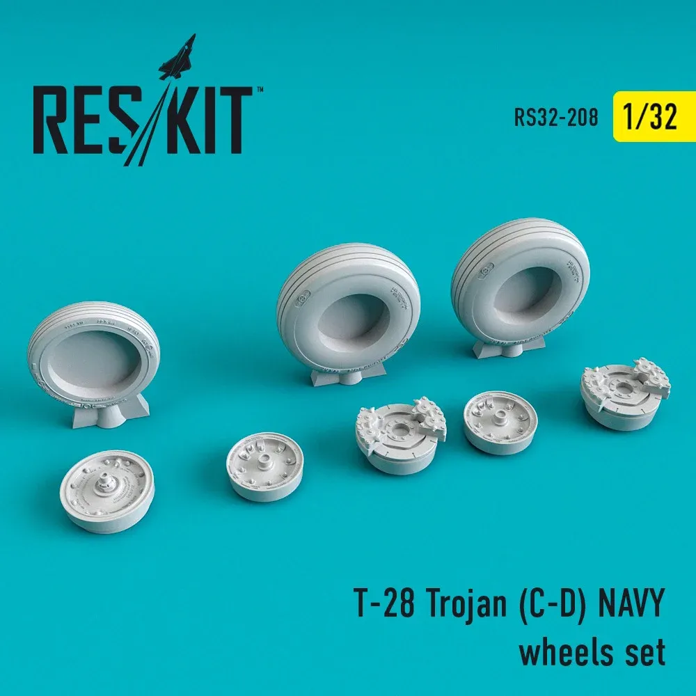 Sada kol Reskit RS32-0208 pro T-28 Trojan NAVY v měřítku 1/32