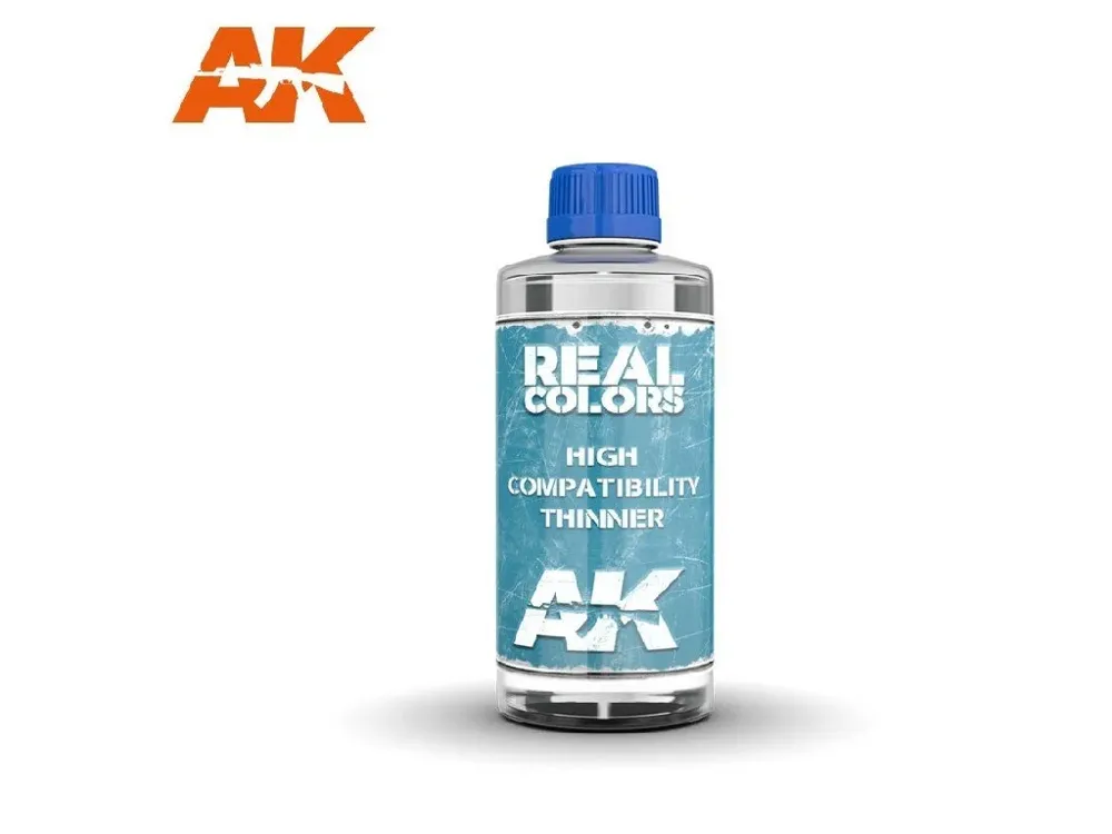 Lahvička ředidla AK Interactive RC701 High Compatibility Thinner 200 ml pro barvy Real Colors