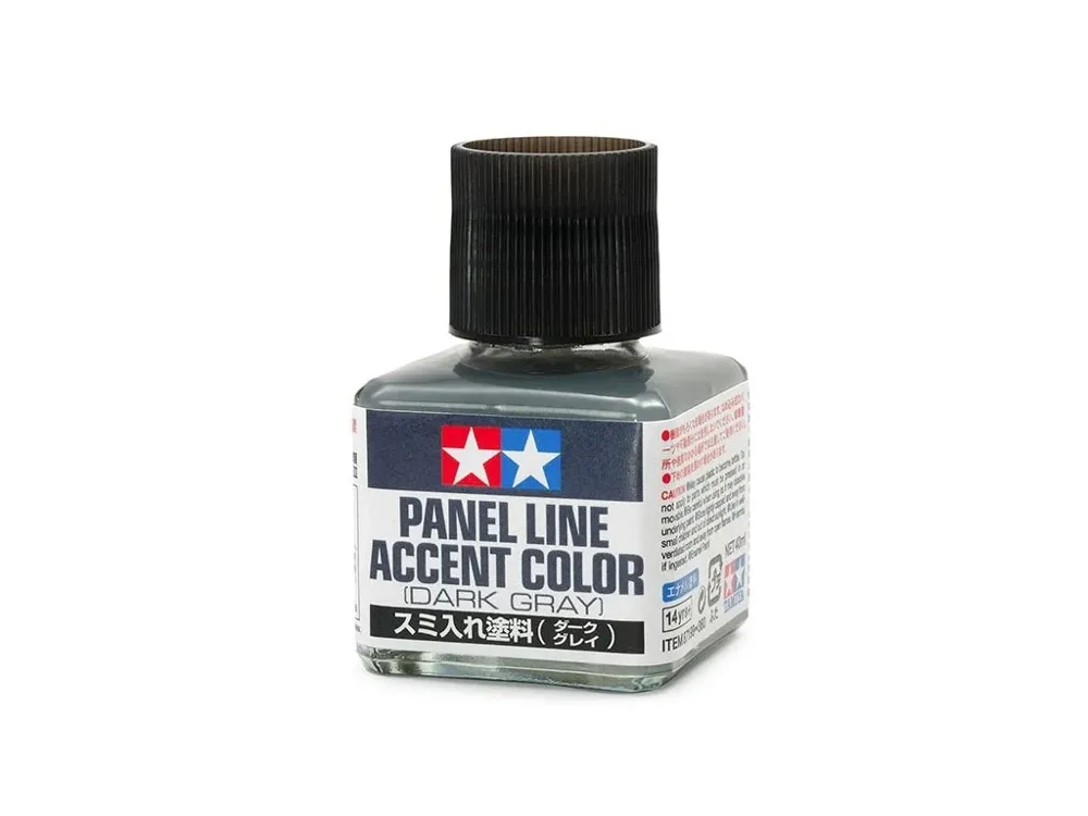 Lahvička Tamiya 87199 Panel Line Accent Color tmavě šedá 40 ml se štětcem v uzávěru