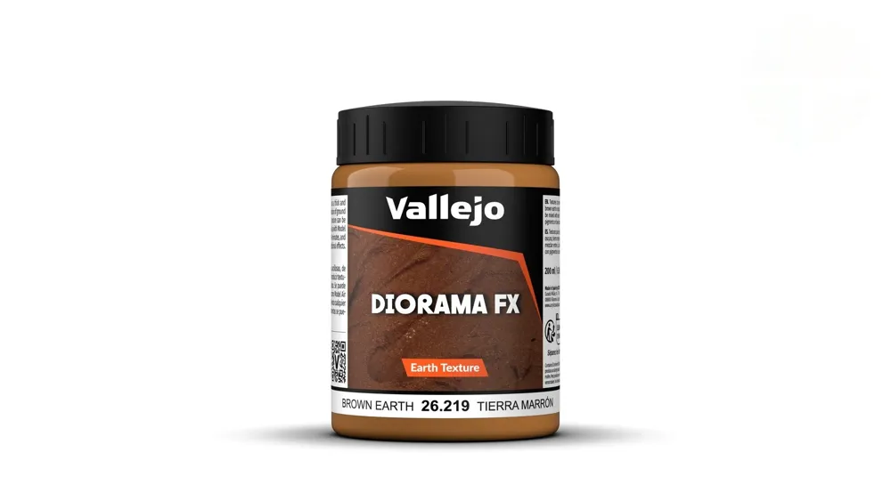 Kelímek texturové pasty Vallejo Diorama FX 26219 hnědá zemina 200 ml