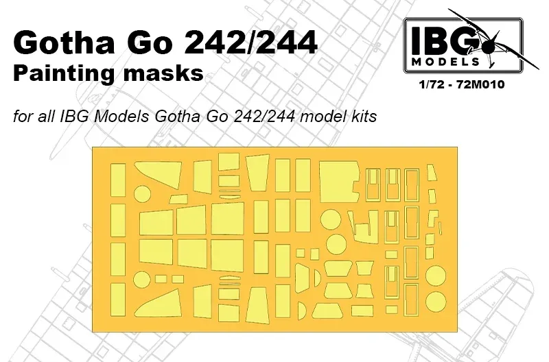 Lakovací masky IBG Models 72M010 pro Gotha Go 242/244 v měřítku 1/72