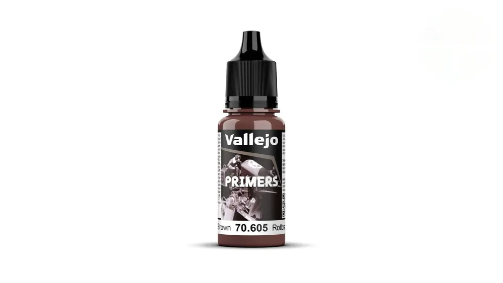 Lahvička základové barvy Vallejo Surface Primer 70605 německá červenohnědá RAL 8012, 18 ml