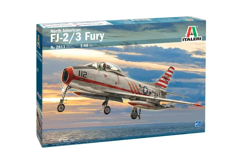 Krabice plastikové stavebnice Italeri 2811 North American FJ-2/3 Fury v měřítku 1:48