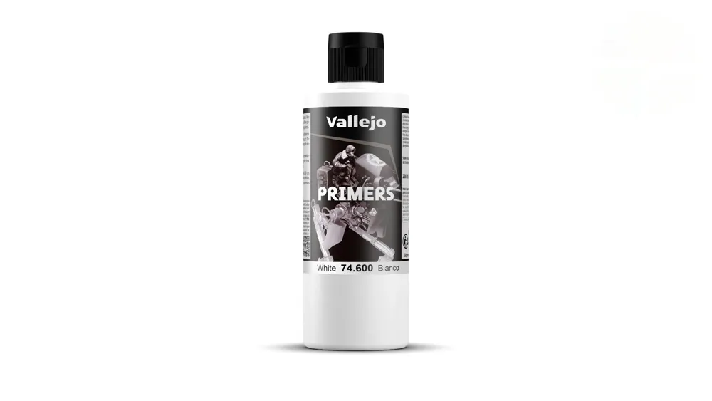 Lahvička základové barvy Vallejo Surface Primer 74600 bílá 200 ml