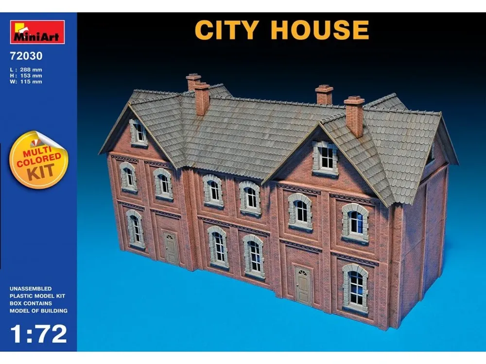 Krabice stavebnice MiniArt 72030 městský dům v měřítku 1/72
