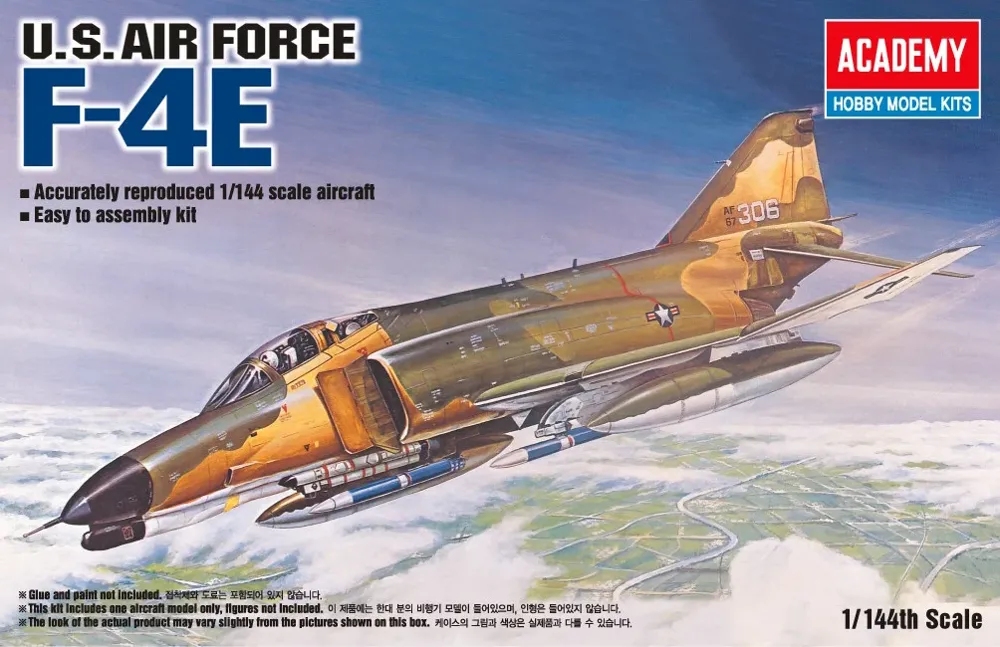 Krabice plastikové stavebnice Academy 12605 F-4E Phantom II v měřítku 1/144