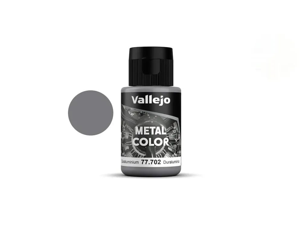 Lahvička akrylové metalické barvy Vallejo Metal Color 77702 Duraluminium 32 ml