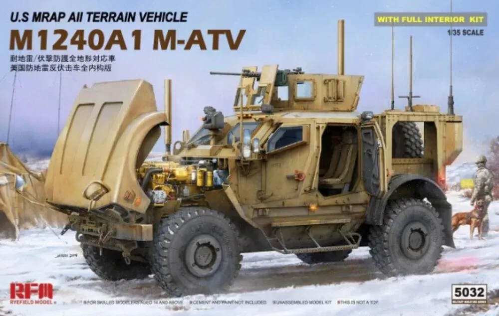 Krabice stavebnice Rye Field Model 5032 M-ATV M1240A1 v měřítku 1/35