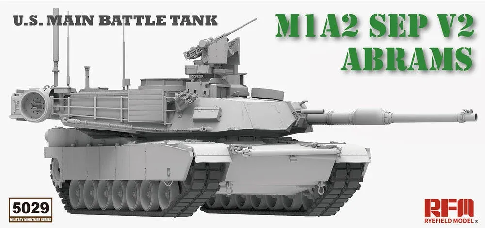 Krabice stavebnice Rye Field Model RFM5029 M1A2 SEP V2 Abrams v měřítku 1/35
