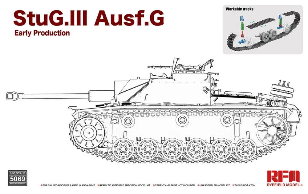 Krabice stavebnice Rye Field Model RFM5069 StuG. III Ausf. G Early Production v měřítku 1/35