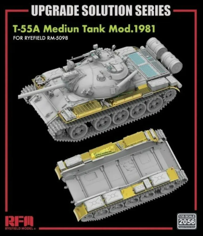 Doplňková sada blatníků Rye Field Model RFM2056 v měřítku 1/35 pro stavebnici T-55A