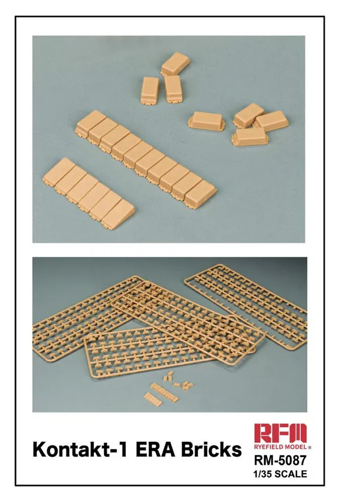Sada plastových bloků reaktivního pancíře Rye Field Model RFM5087 Kontakt-1 v měřítku 1/35