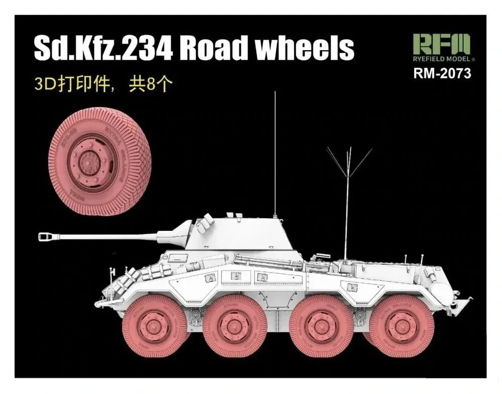 Sada Rye Field Model RFM2073 pojezdová kola Sd.Kfz.234 v měřítku 1/35