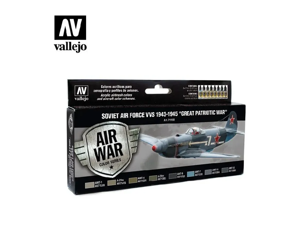 Sada akrylových barev Vallejo Model Air 71198 sovětská sada 1943–1945, 8 lahviček
