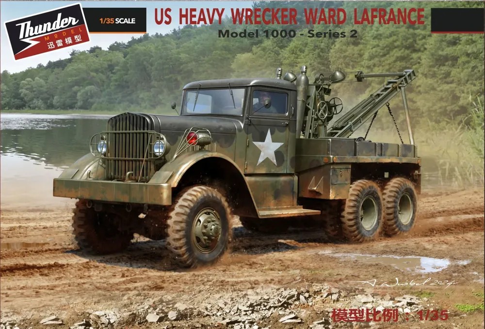Krabice stavebnice Thunder Model TM35010 Ward LaFrance M1000 série 2 v měřítku 1/35