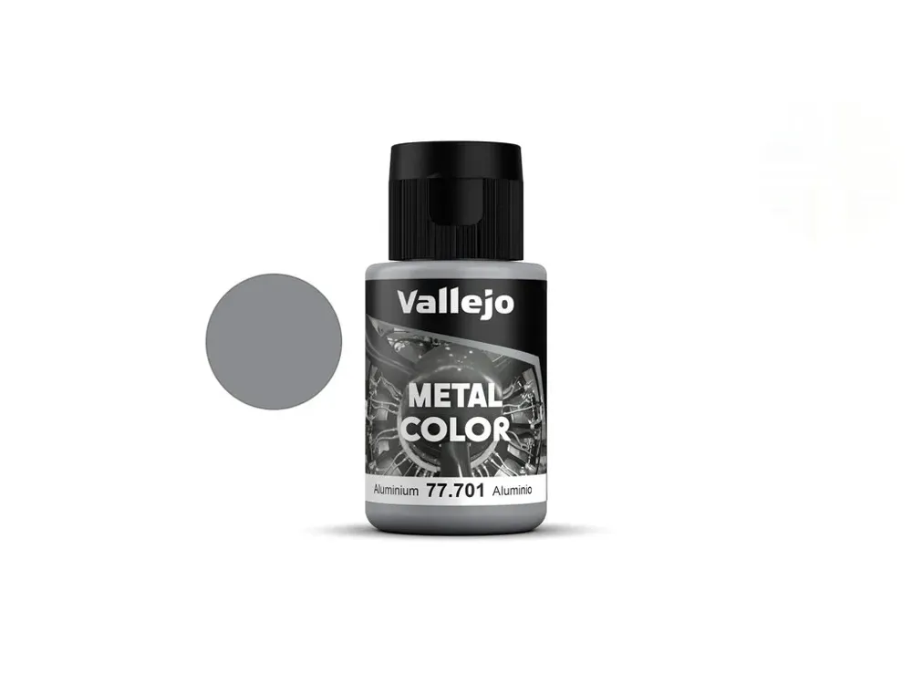 Lahvička metalické barvy Vallejo Metal Color 77701 hliník (Aluminium) 32 ml