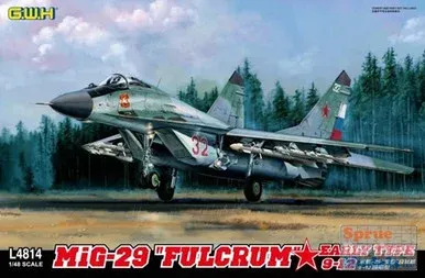 Krabice stavebnice Great Wall Hobby 1/48 MiG-29 9-12 Fulcrum ve verzi 2 v 1