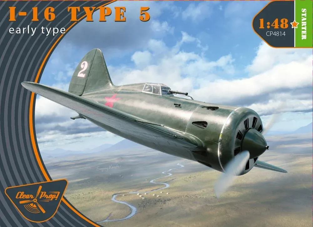 Plastiková stavebnice Clear Prop CP4814 I-16 type 5 Starter kit v měřítku 1/48