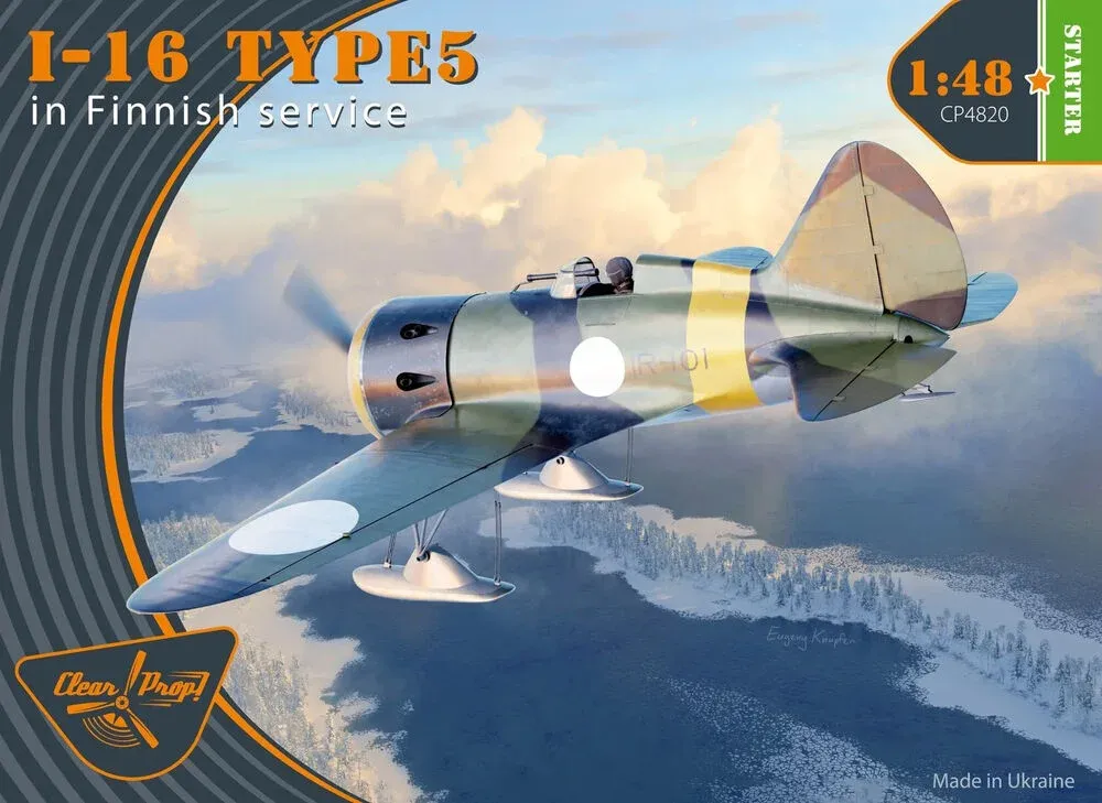 Krabice stavebnice Clear Prop CP4820 I-16 type 5 In Finnish Service v měřítku 1/48