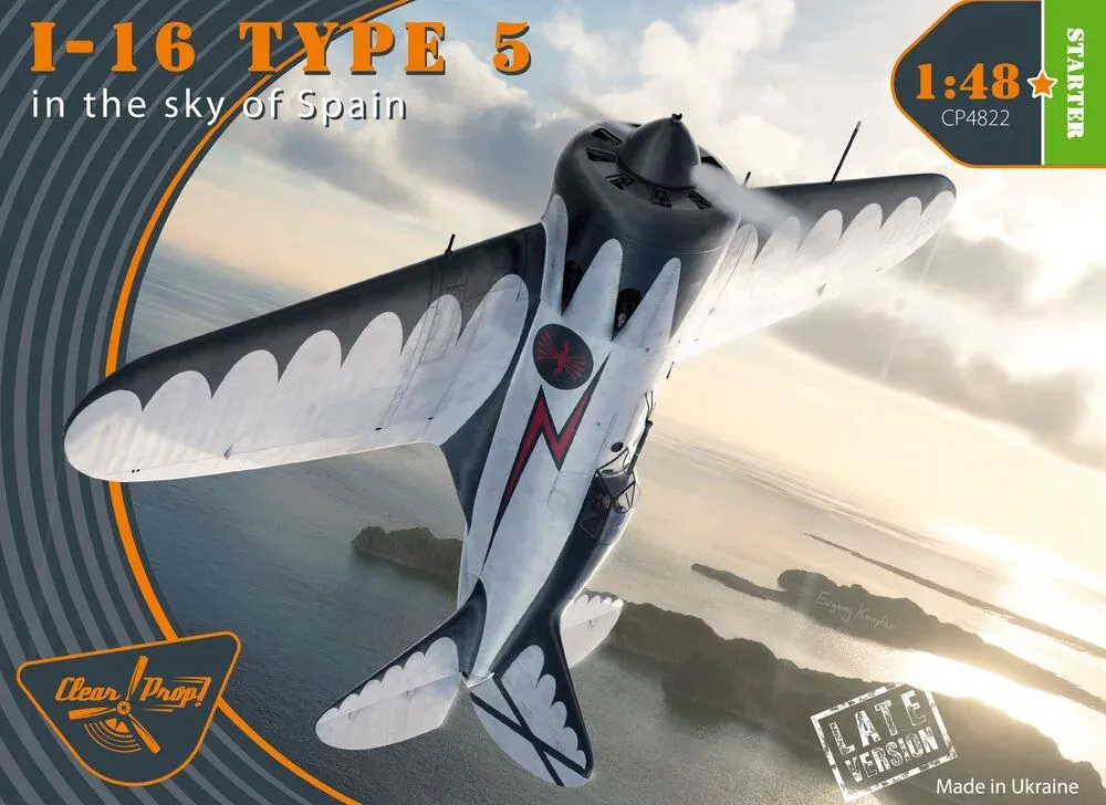 Krabice plastikové stavebnice Clear Prop CP4822 I-16 type 5 Starter Kit v měřítku 1/48