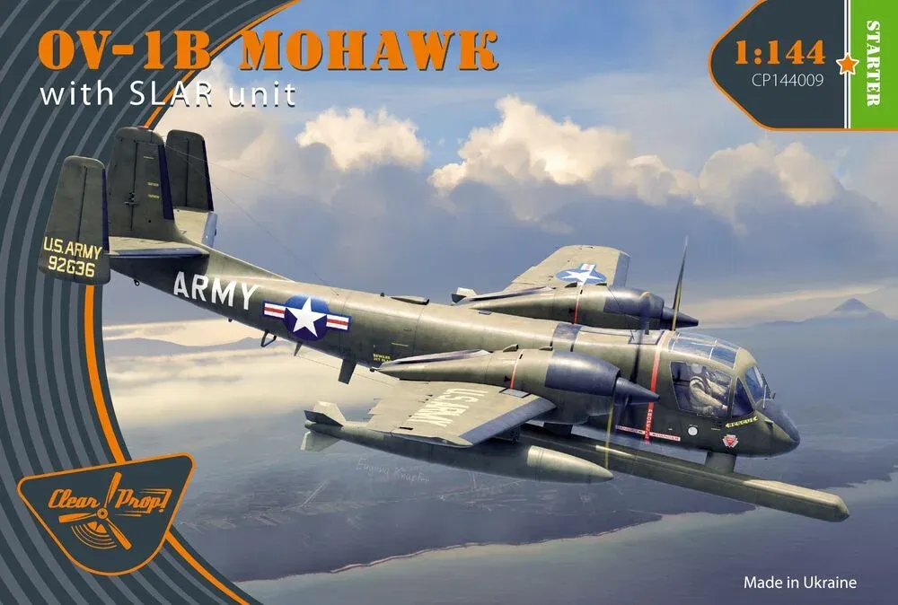 Krabice stavebnice Clear Prop CP144009 OV-1B Mohawk With SLAR unit Starter Kit v měřítku 1/144