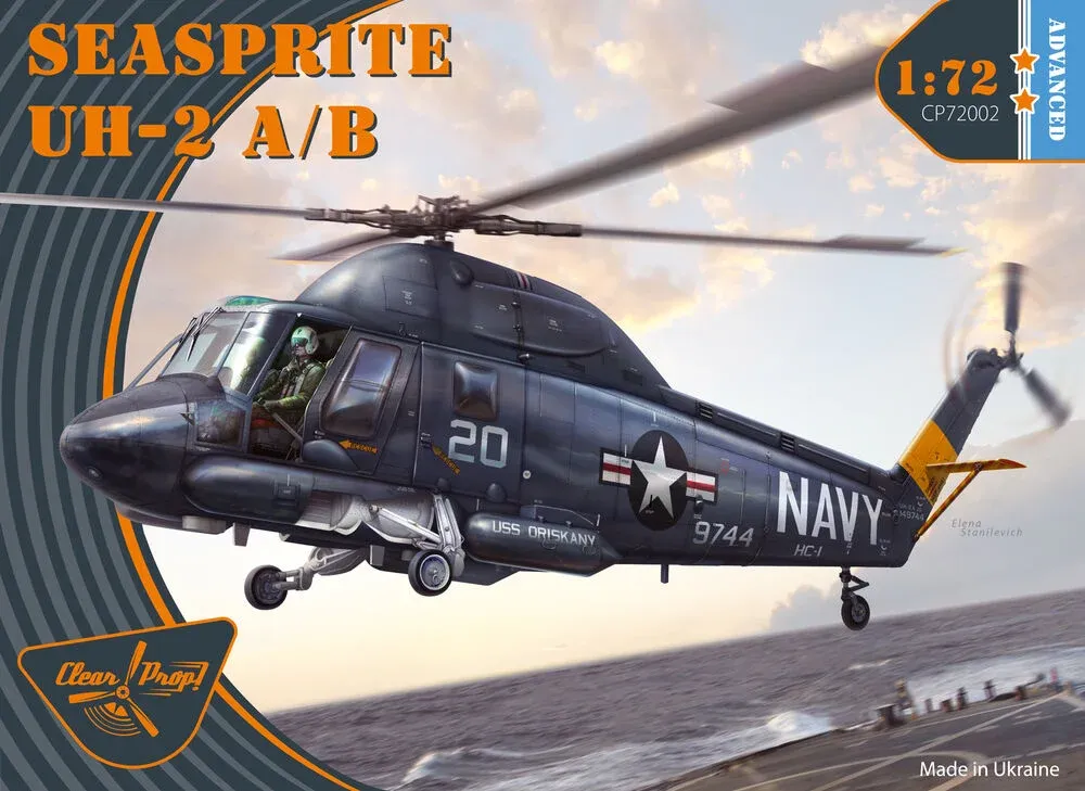 Krabice stavebnice Clear Prop CP72002 UH-2A/B Seasprite v měřítku 1/72
