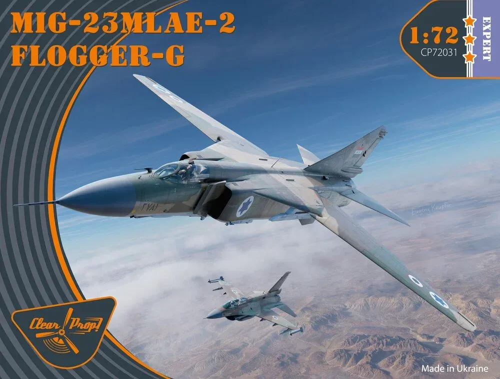 Krabice stavebnice Clear Prop CP72031 MiG-23MLAE-2 Flogger-G v měřítku 1/72