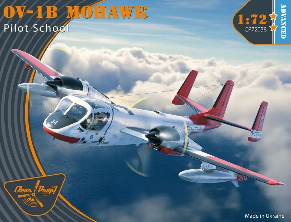 Krabice stavebnice Clear Prop CP72038 OV-1B Mohawk „Pilot School" v měřítku 1/72