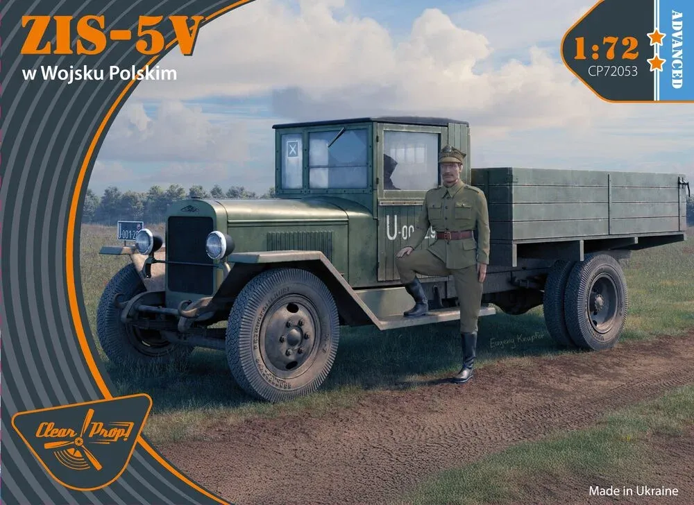 Krabice stavebnice Clear Prop CP72053 ZiS-5V W Wojsku Polskim v měřítku 1/72