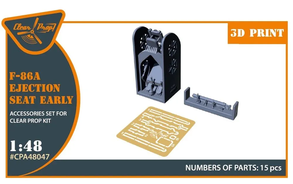 Doplňková sada Clear Prop CPA48047 1/48 – vystřelovací sedačka raného typu F-86A