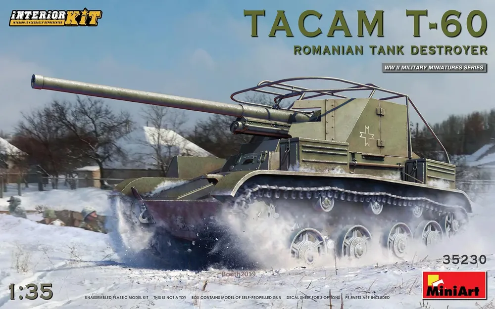 Krabice stavebnice MiniArt 35230 TACAM T-60 Interior Kit v měřítku 1/35