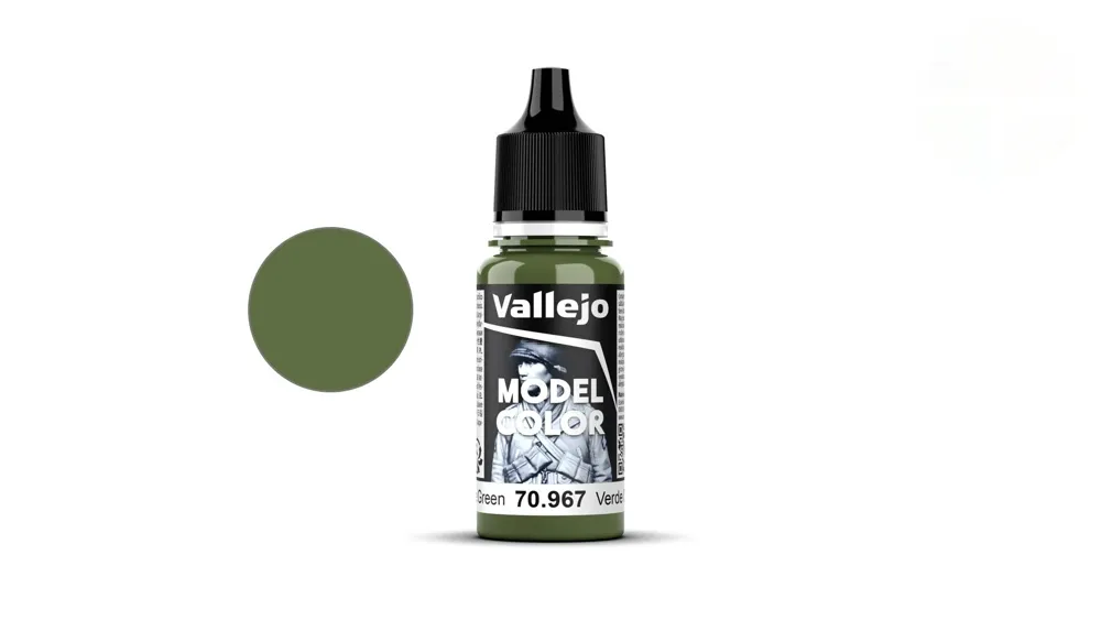 Lahvička akrylové barvy Vallejo Model Color 70967 olivová zelená matná 18 ml