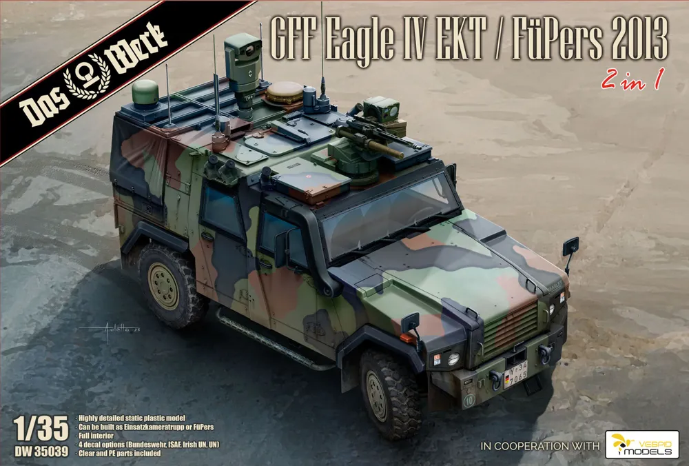 Krabice stavebnice Das Werk DW35039 GFF Eagle IV EKT/FüPers 2013 v měřítku 1/35