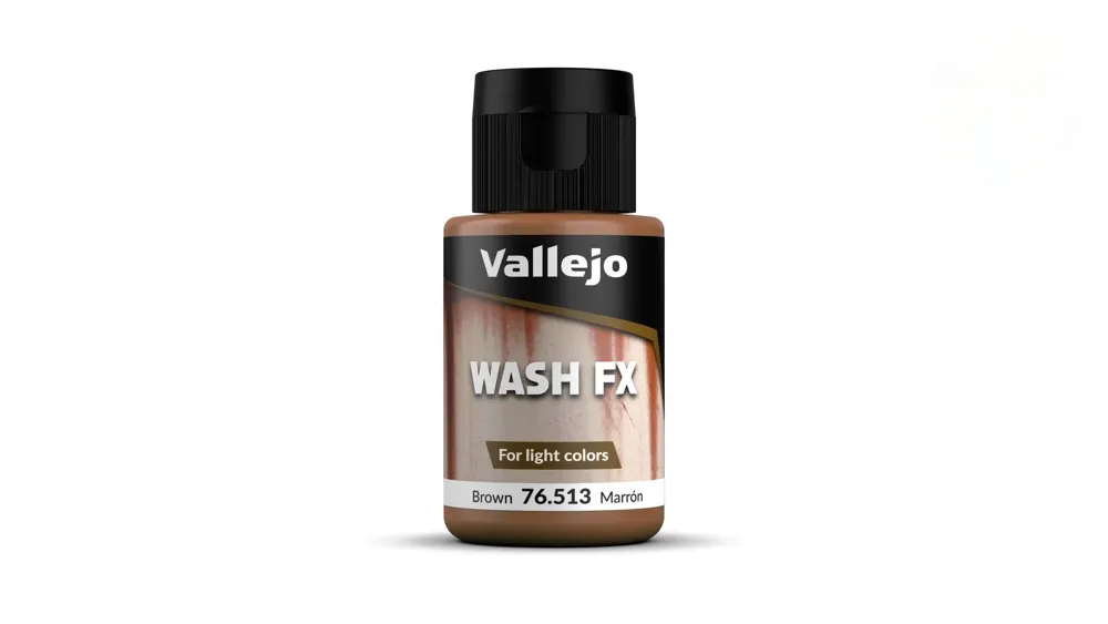 Lahvička akrylového washe Vallejo Wash FX 76513 hnědý wash 35 ml