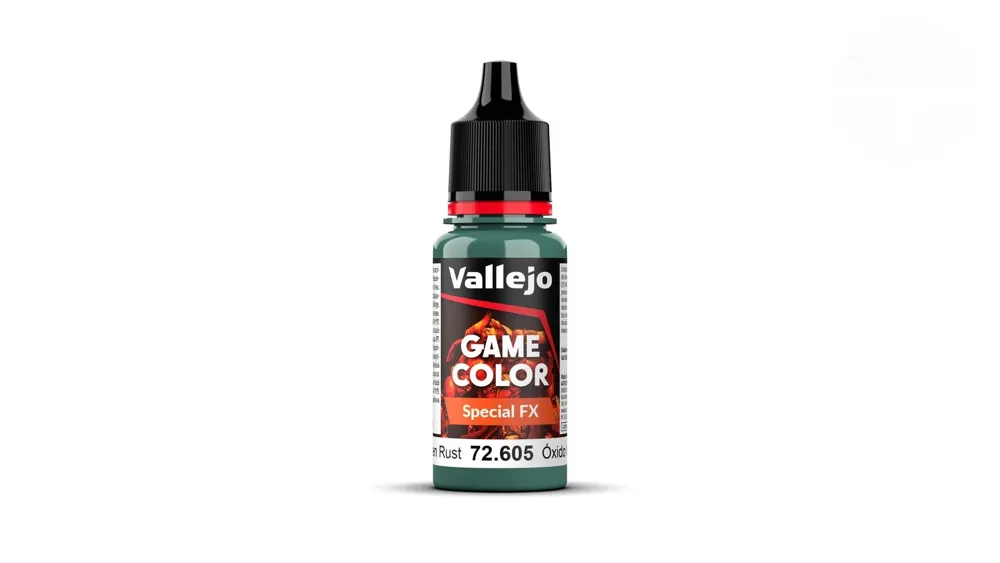 Lahvička akrylové barvy Vallejo Game Color 72605 zelená koroze Special FX 18 ml