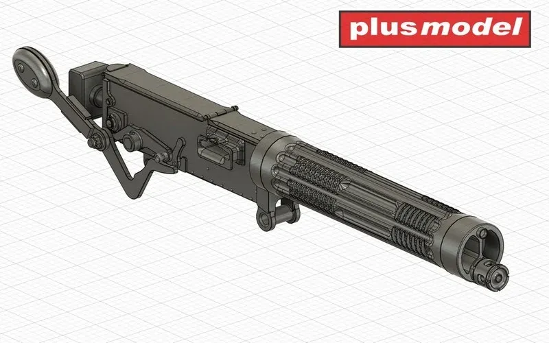 3D tištěný letecký kulomet Vickers Plus Model AL4114 v měřítku 1/48, set dvou kusů