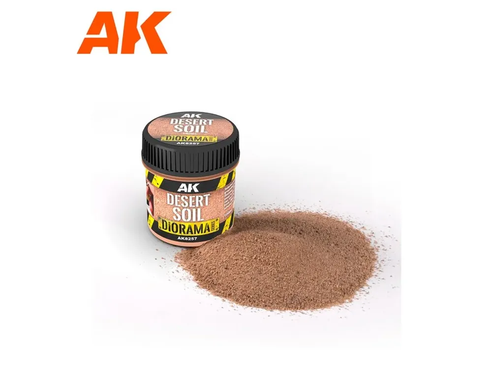 Balení AK Interactive Terrains AK8257 Desert Soil – pouštní zemina s drobným štěrkem 1/35