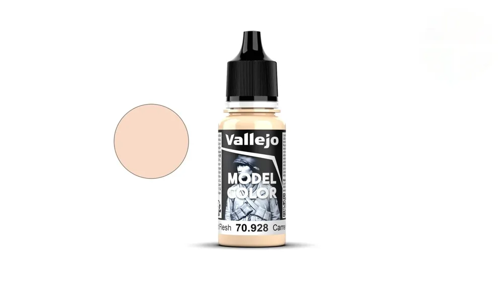 Lahvička akrylové barvy Vallejo Model Color 70928 světlá pleť Light Flesh 18 ml