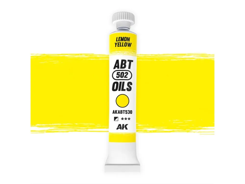 Tuba olejové barvy AK Interactive Oil Paints ABT530 citronová žlutá 20 ml