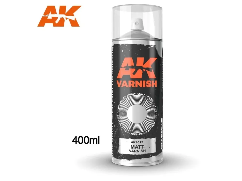 Sprej AK Interactive AK1013 Basic Colors matný lak 400 ml se dvěma tryskami