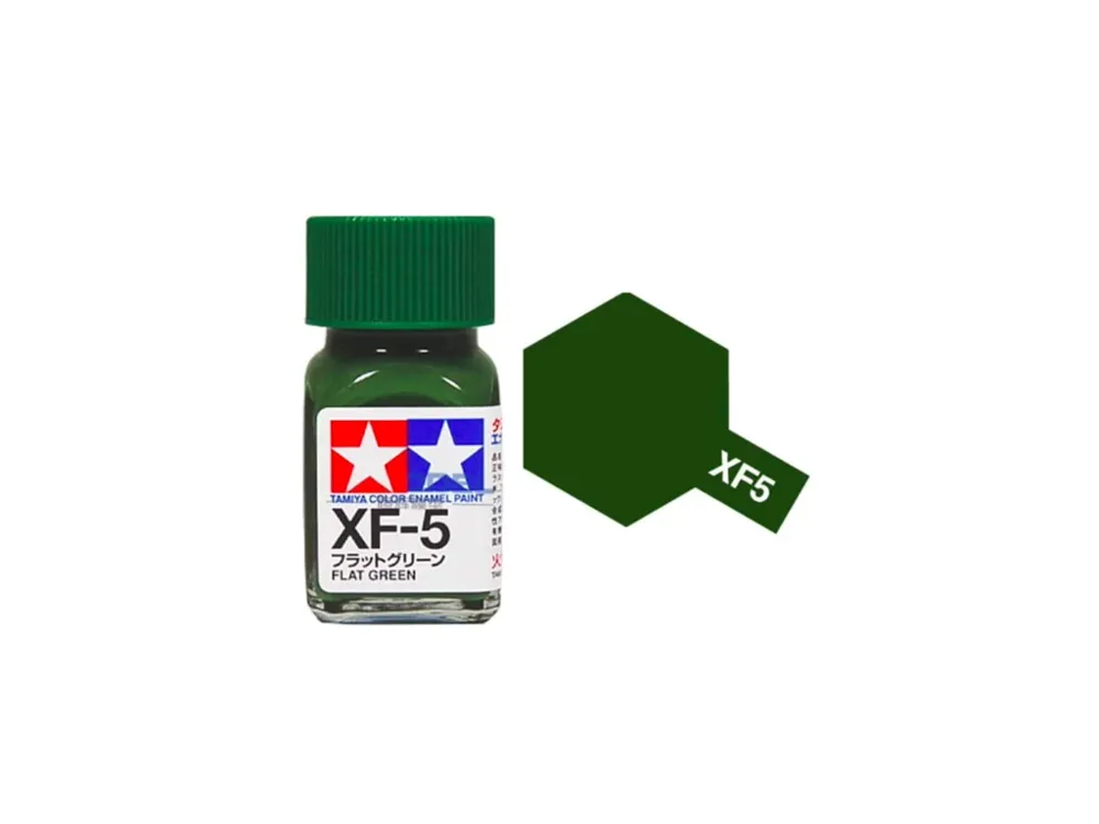 Lahvička modelářské barvy Tamiya 80305 XF-5 matná zelená (Flat Green)