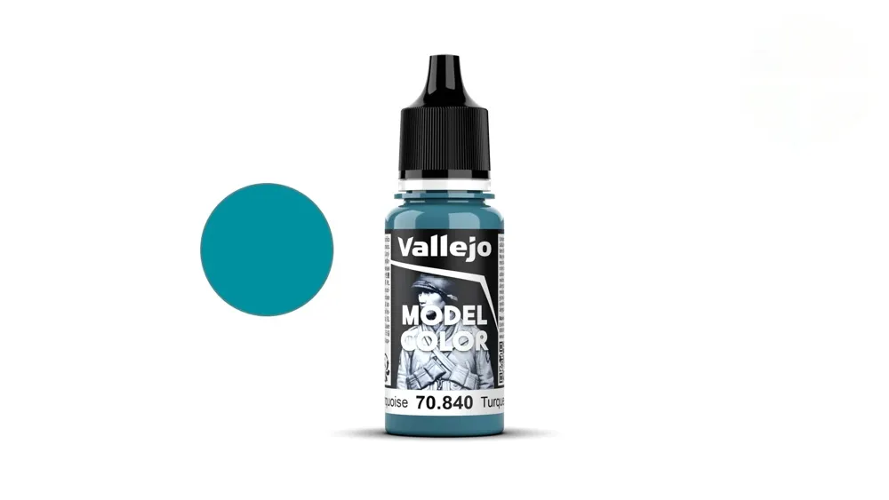 Lahvička akrylové barvy Vallejo Model Color 70840 světle tyrkysová matná 18 ml