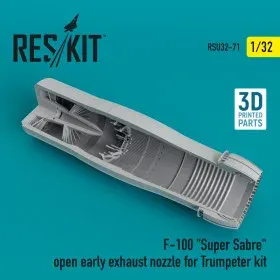 Reskit RSU32-0071 otevřená výfuková tryska pro F-100 Super Sabre v měřítku 1/32