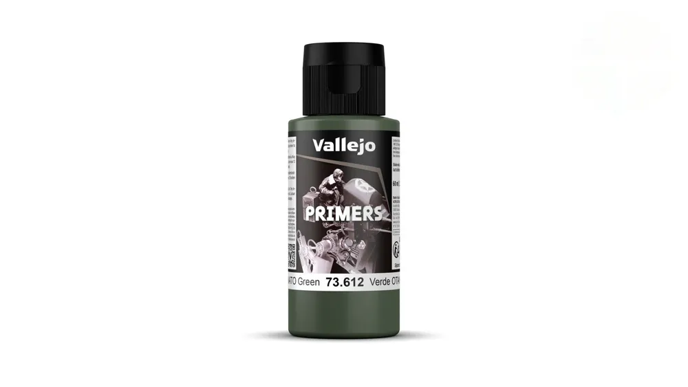Lahvička základové barvy Vallejo Surface Primer 73612 NATO zelená 60 ml