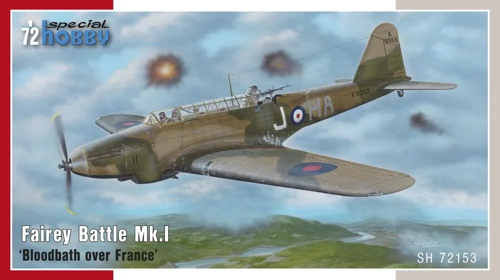 Krabice plastikové stavebnice Special Hobby SH72153 Fairey Battle Mk.I 1/72