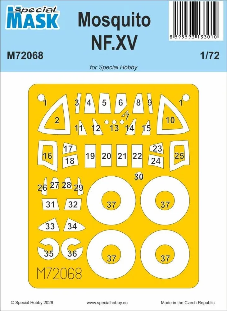 Maskovací sada Special Hobby M72068 pro Mosquito NF Mk.XV v měřítku 1/72