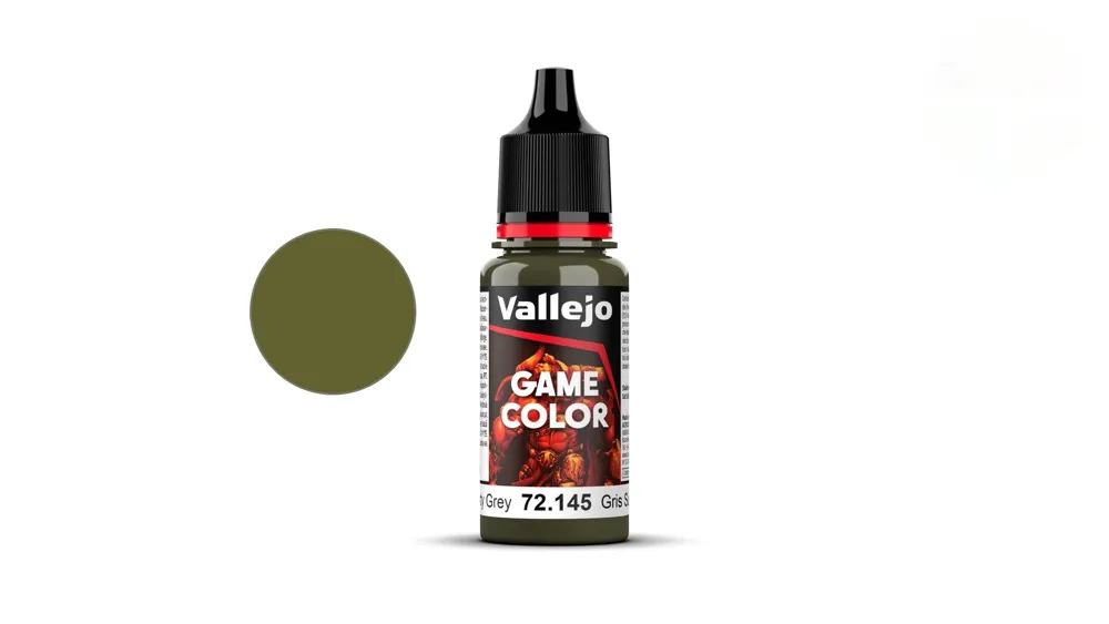 Lahvička akrylové barvy Vallejo Game Color 72145 špinavá šedá (Dirty Grey) 18 ml